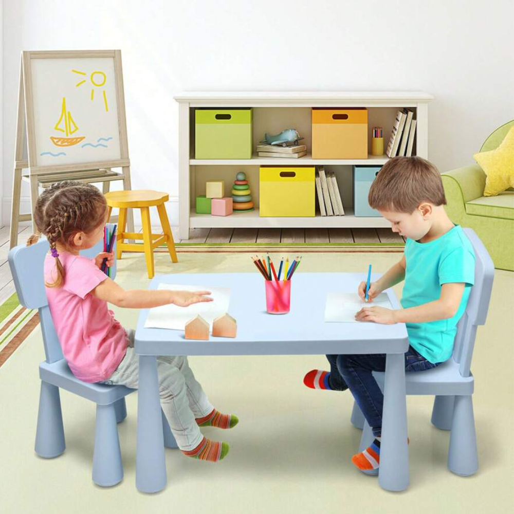  Kids Table 2 Chairs Set Toddler Activity Play Dining Study Desk Gift