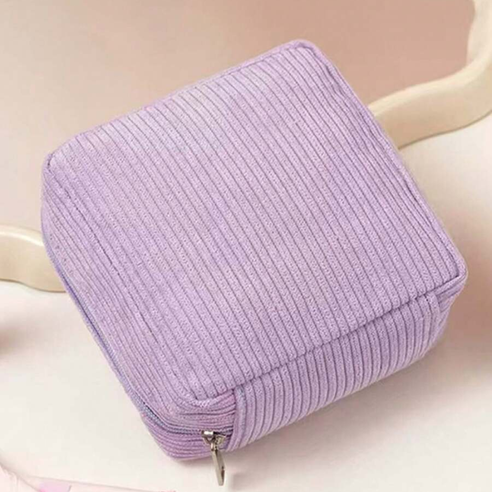 Pack Of 1 Mini Pack Sanitary Pad Storage Bag With Zipper For Women 