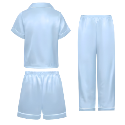 Three Piece Casual Pajama Set For Girls