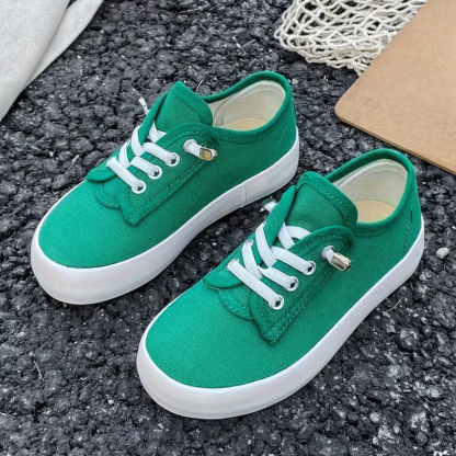 Casual Canvas Lace Up Sneakers For Kids