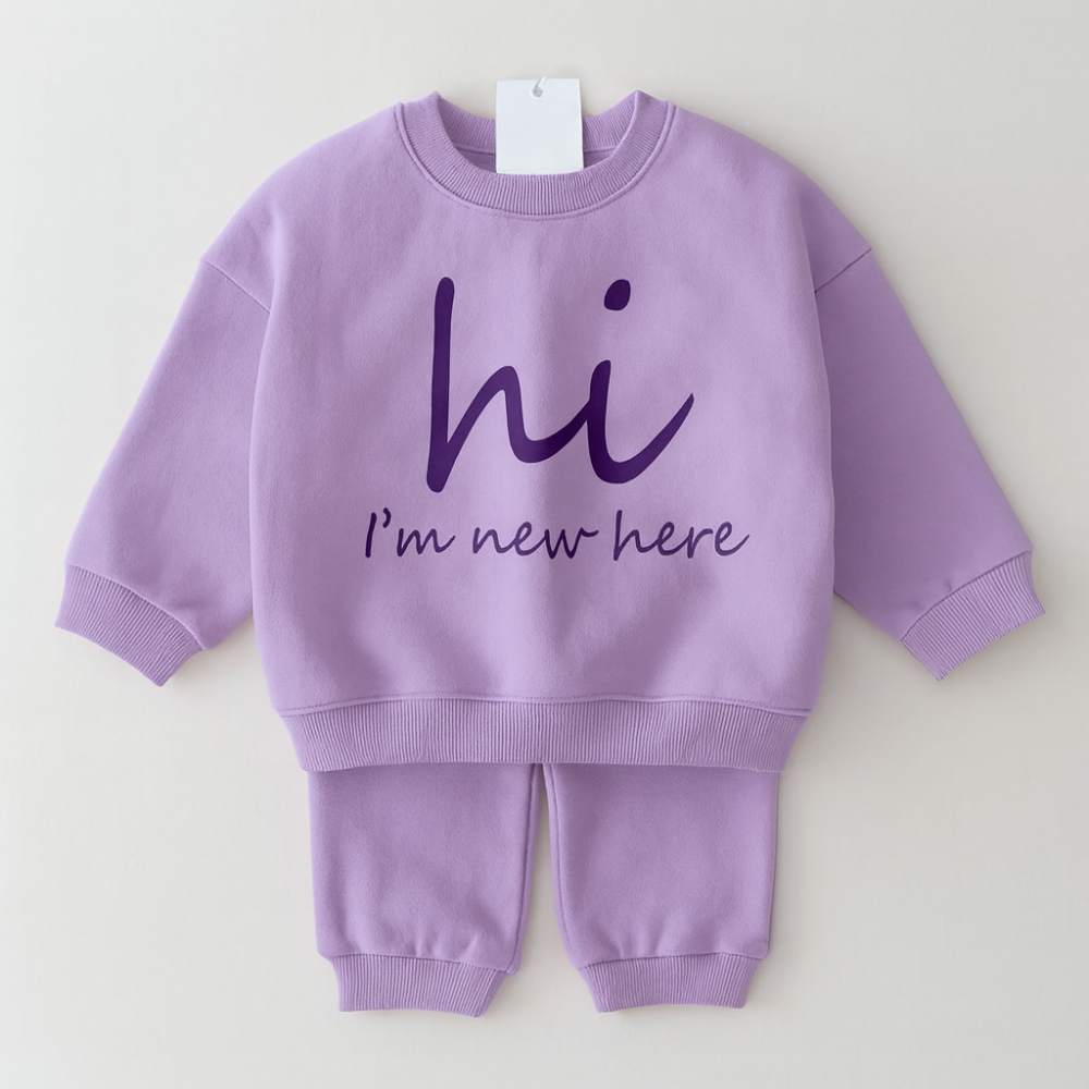 Hi I Am New Here Baby Casual Two Piece Outfit