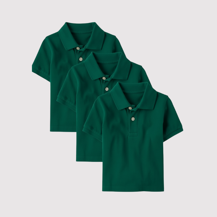 Pack of 3 Baby and Toddler Boys Short Sleeve Polo Shirt