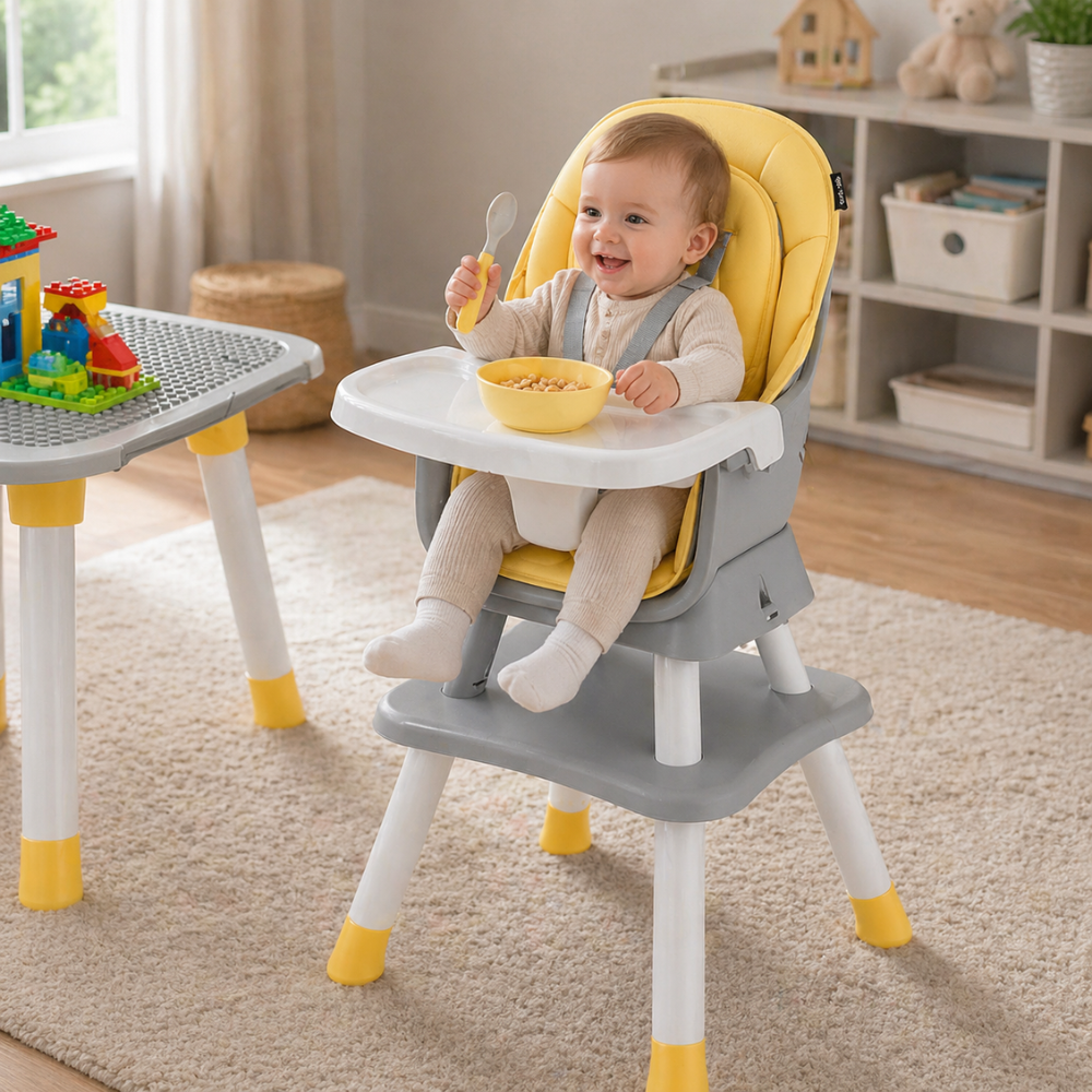 8 In 1 High Chair Double Layer Cushions Multifunctional Toddler