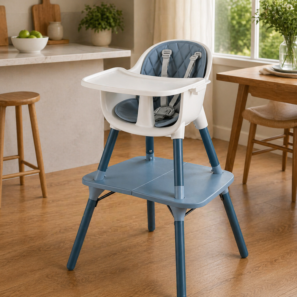 4 In 1 Convertible High Chair Set Pu For Kids