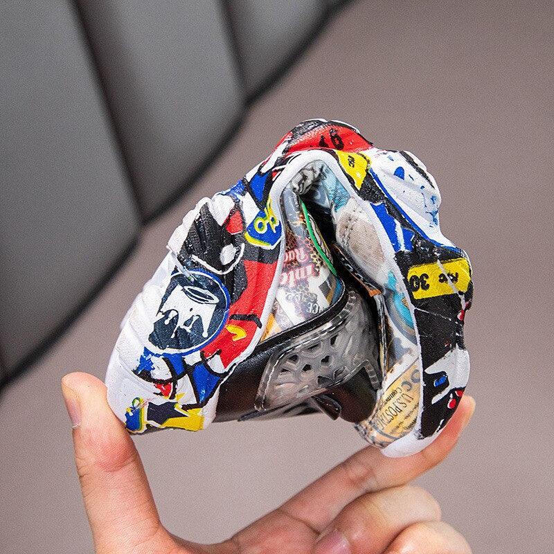 Children's Graffiti Style Sneakers-Children Pajamas