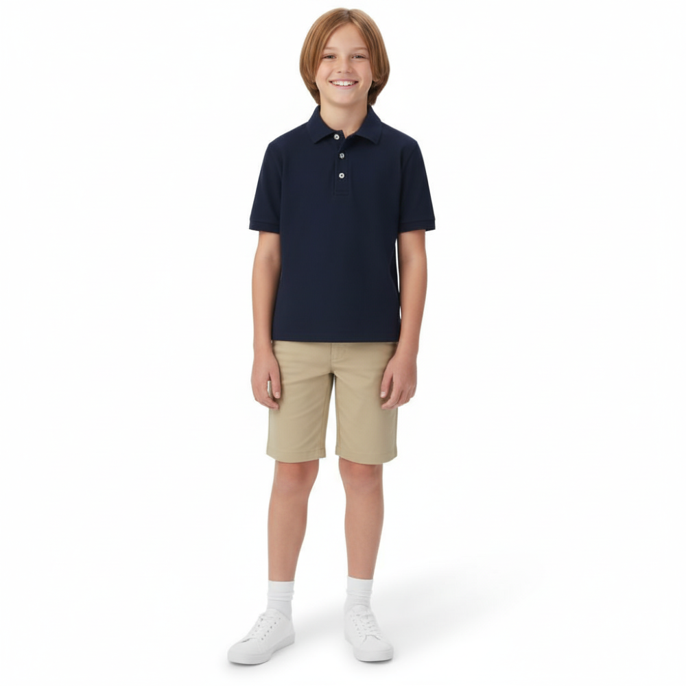 Boys Short Sleeve Pique Uniform Shirt