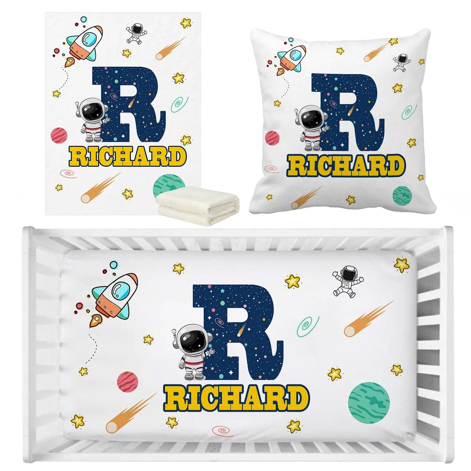 Personalized Galaxy Bedding Set-Children Pajamas
