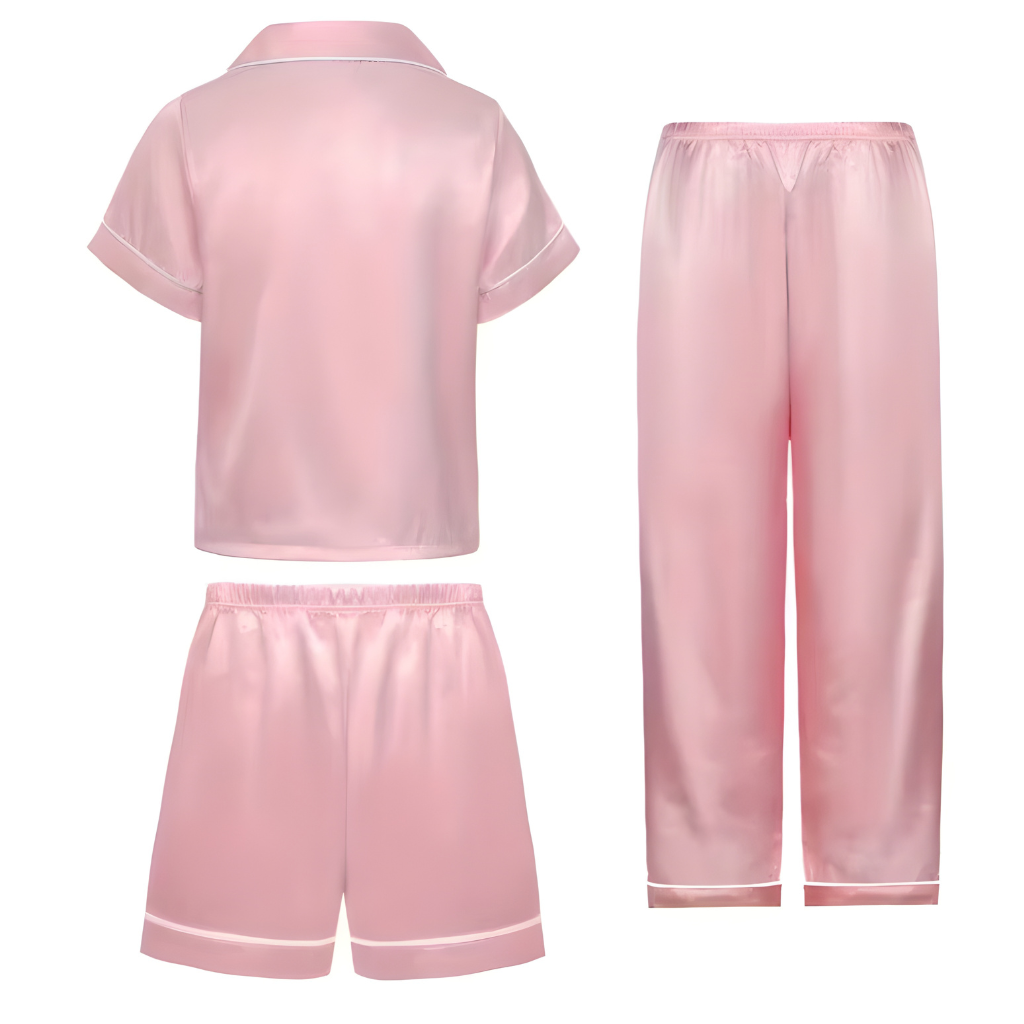Three Piece Casual Pajama Set For Girls
