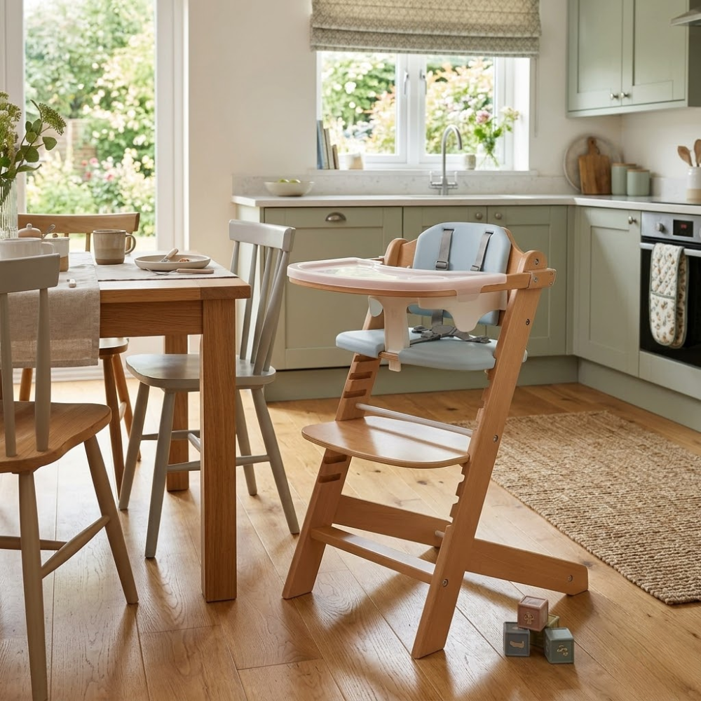 3 In 1 Convertible Wooden High Chair Adjustable For Toddlers