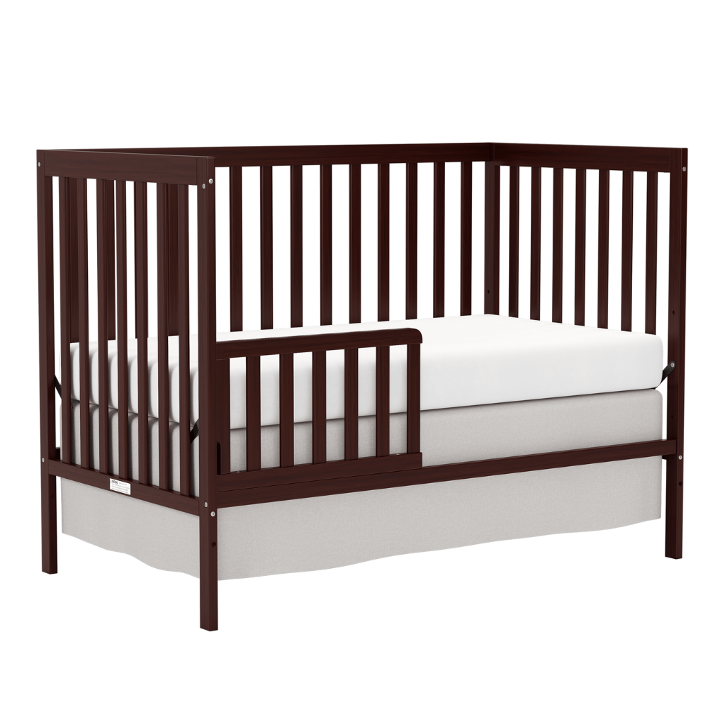 5 In 1 Convertible Toddler Bed In Natural Pinewood for Nursery