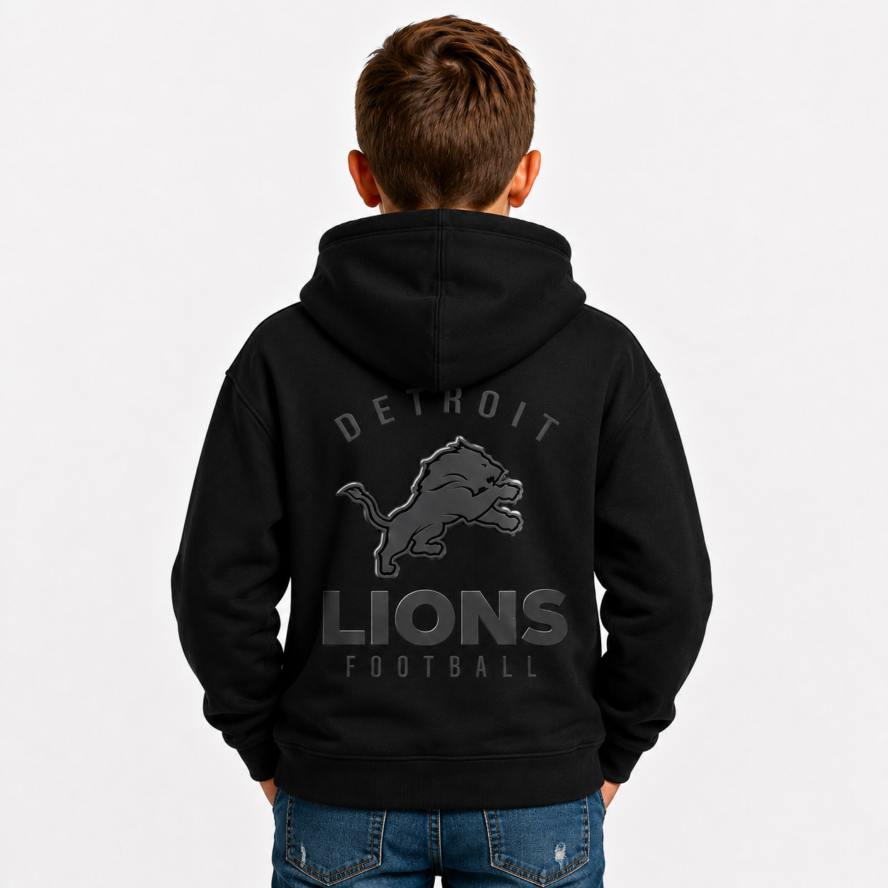 Detroit Lions Back In Tone Pullover Hoodie For Kids