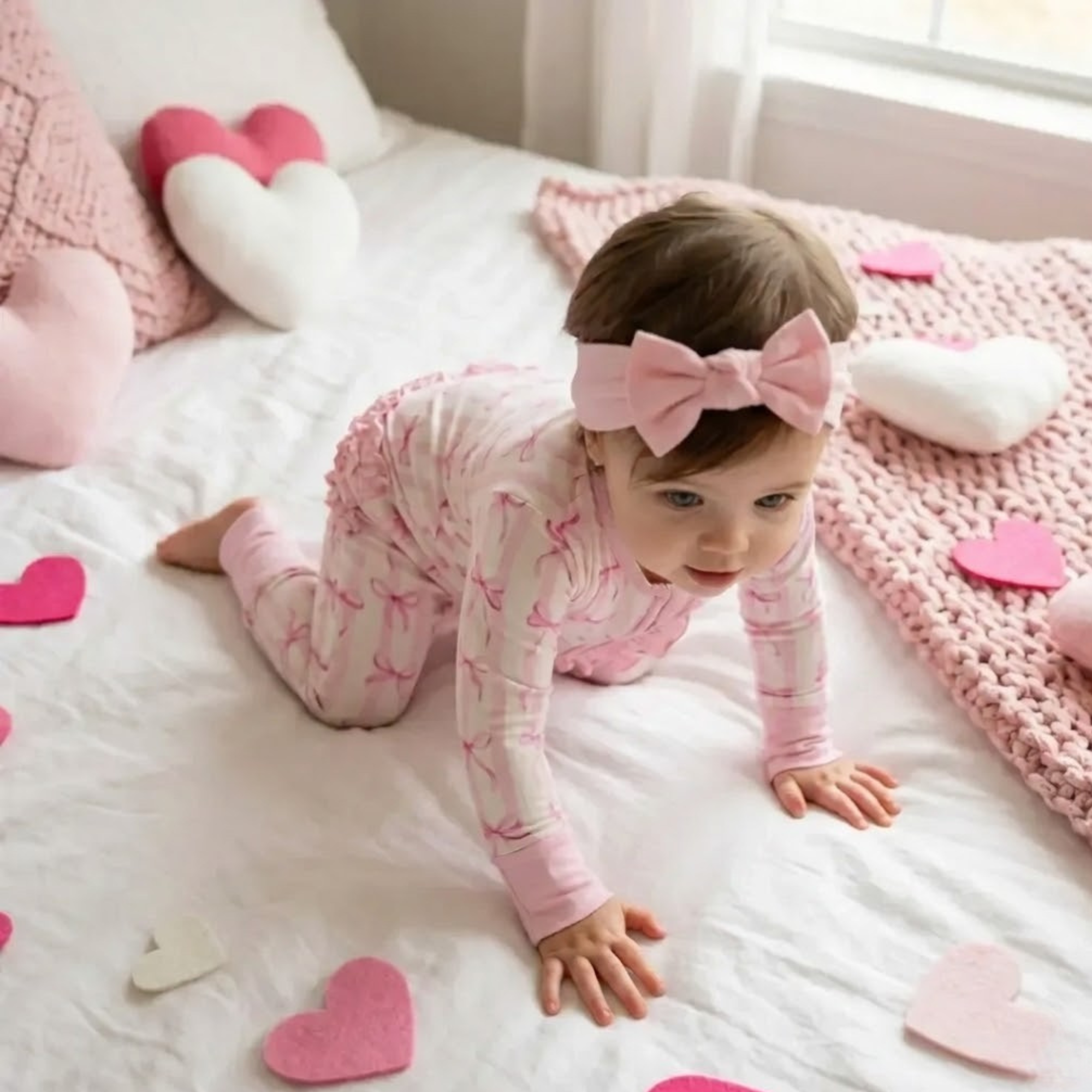 Ruffle Rosy Zippy Pajamas