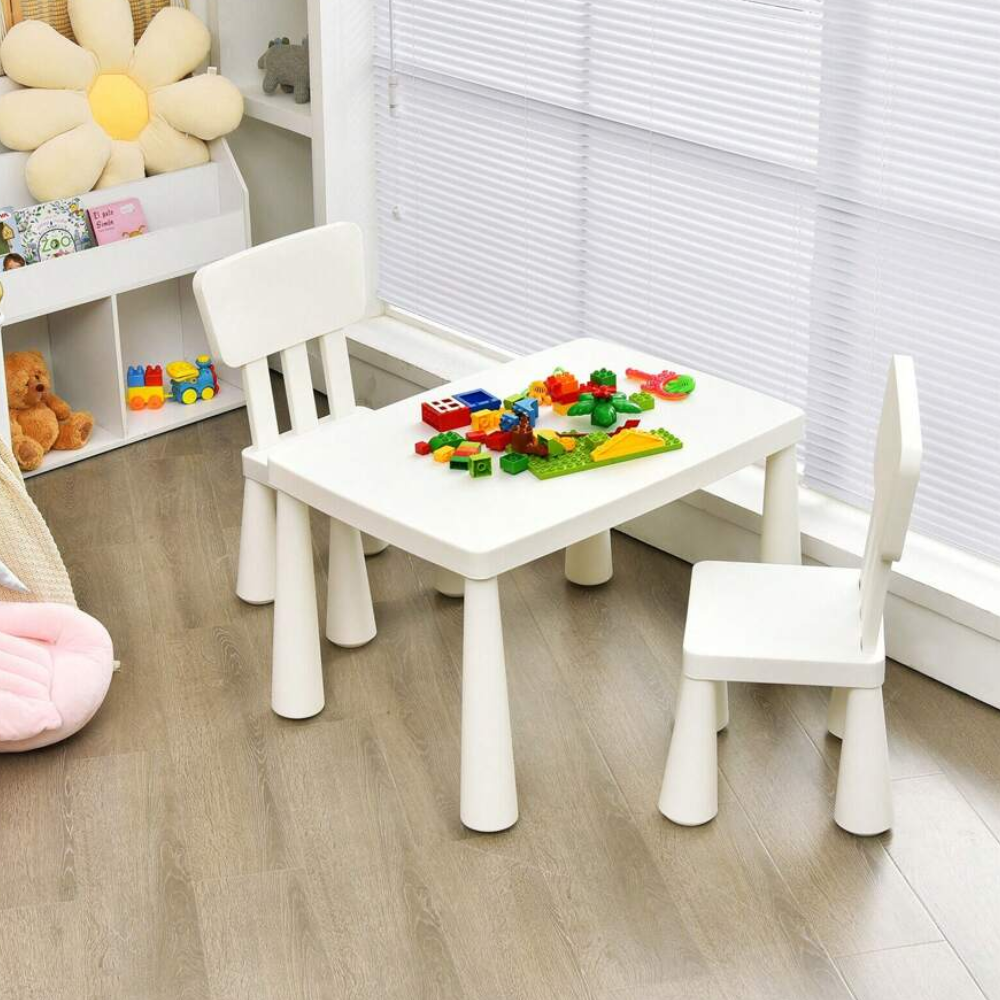  Kids Table 2 Chairs Set Toddler Activity Play Dining Study Desk Gift