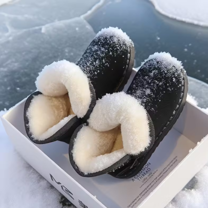 Round Toe Solid Fabric Winter Boots For Girls