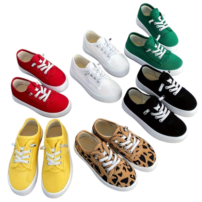Casual Canvas Lace Up Sneakers For Kids