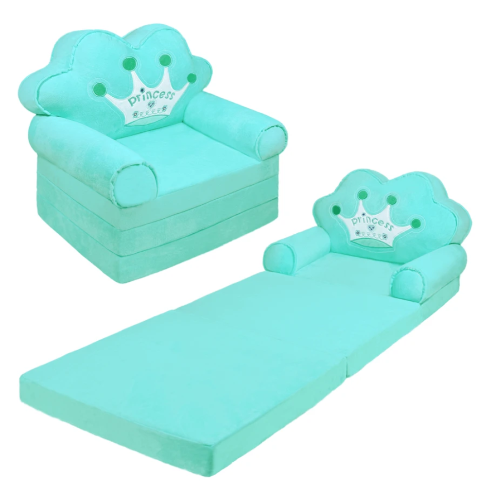 Kids Foldable Sofa Bed Princess Chair For Toddlers