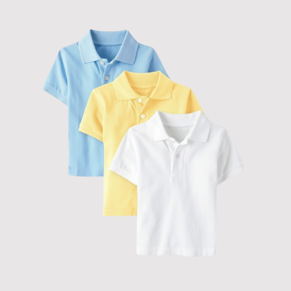 Pack of 3 Baby and Toddler Boys Short Sleeve Polo Shirt