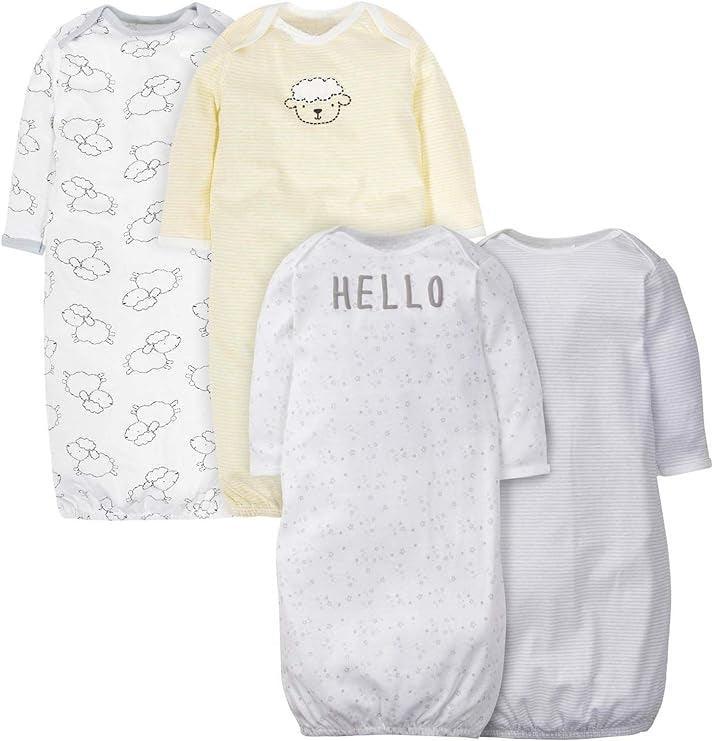 Pack Of 4 Sleeper Gowns For Baby With Cool Graphics-Children Pajamas
