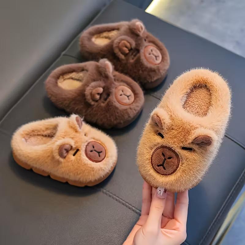 Plush Animal Design Non Slip Slippers For Kids