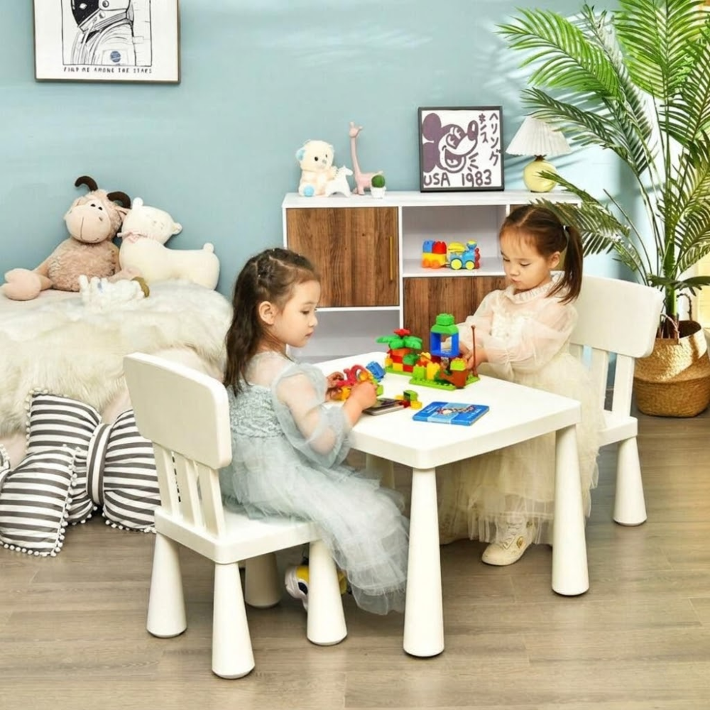  Kids Table 2 Chairs Set Toddler Activity Play Dining Study Desk Gift