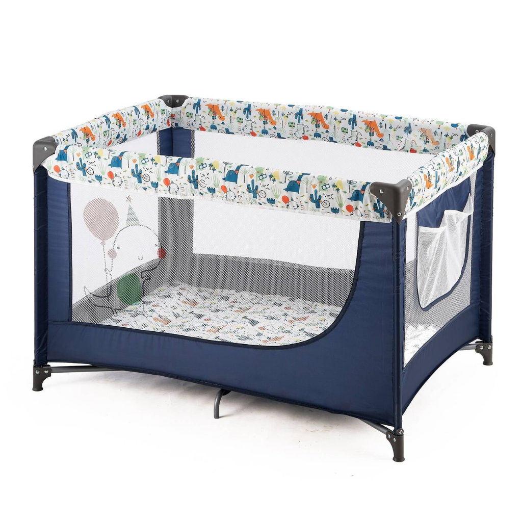 Portable Playpen Crib With Mattress Foldable Travel Playard For Babies