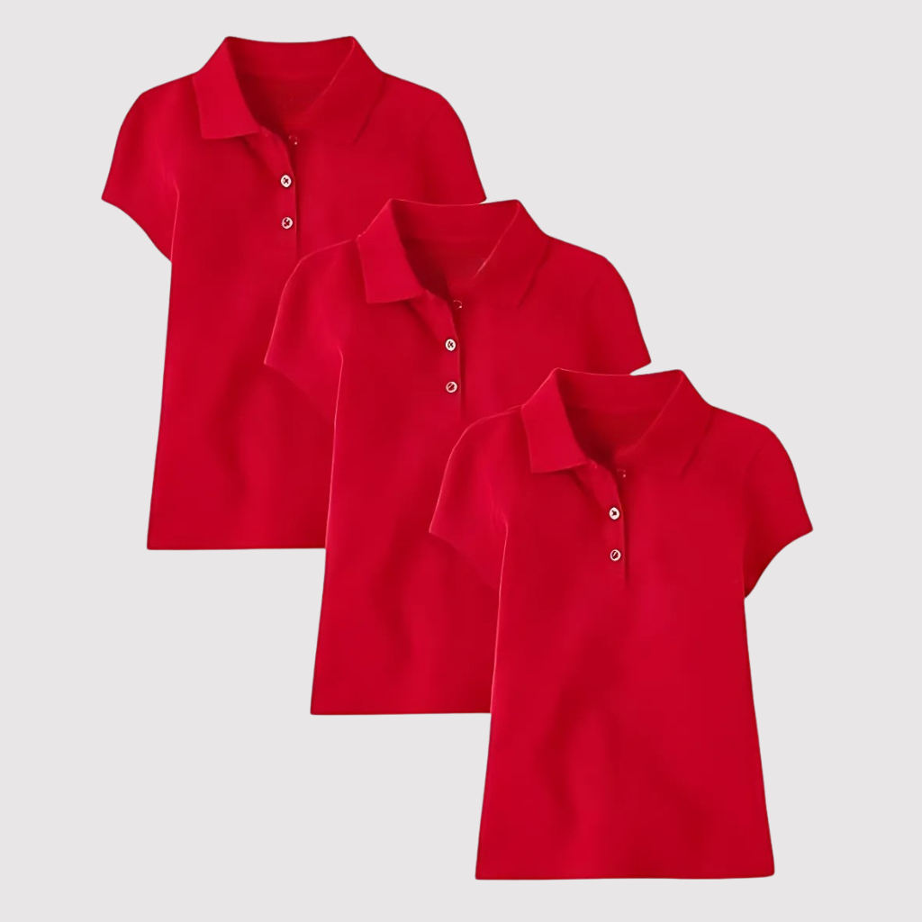 Pack Of 3 Short Sleeve Pique Shirt
