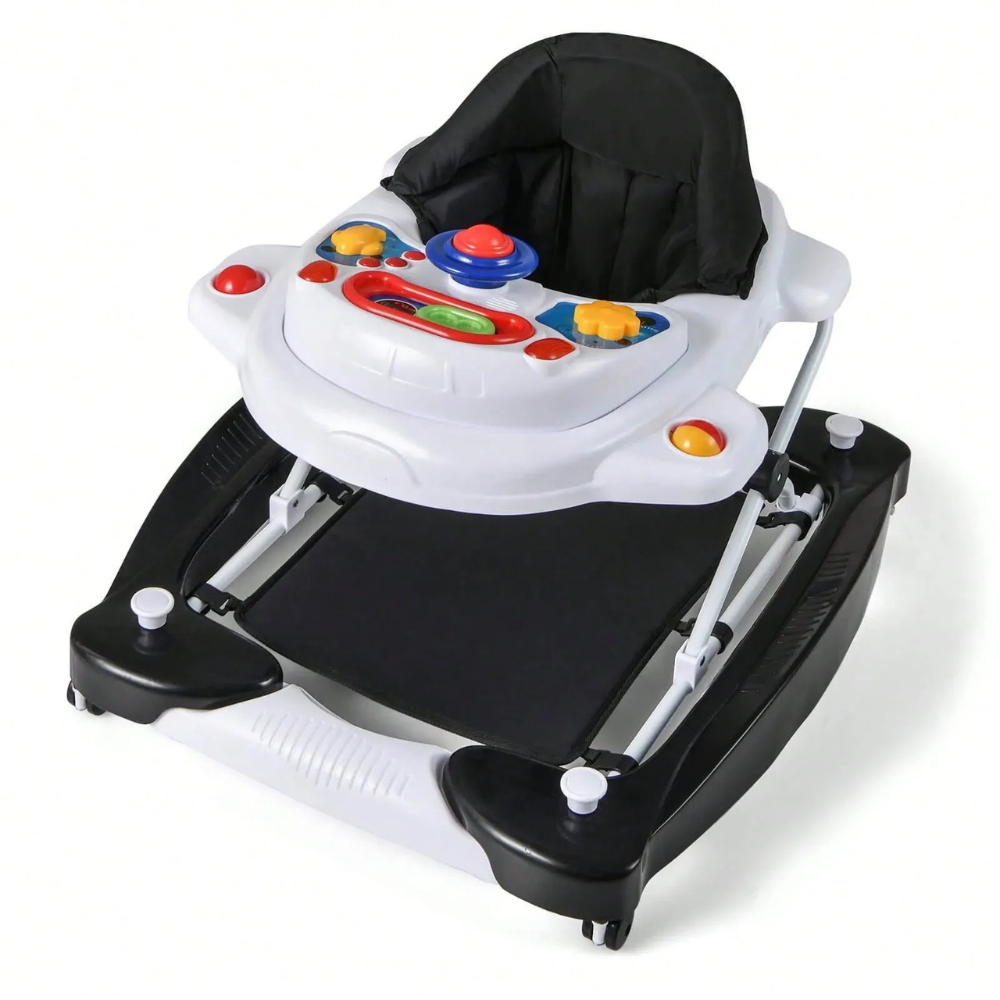 6-in-1 Adjustable Baby Walker Activity Center With Music