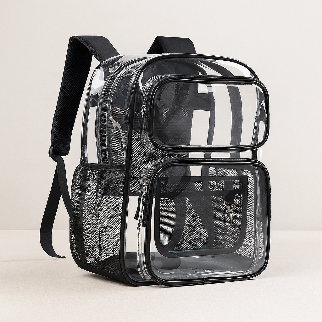 17 Inch Large Heavy Duty Clear Bookbag Backpack For School