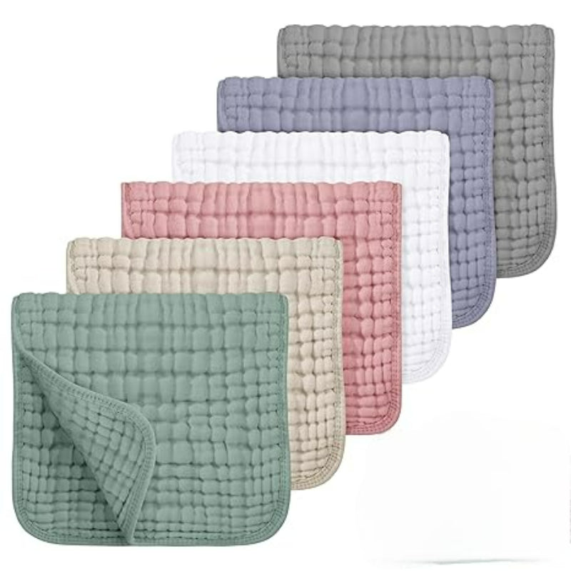 6PCS Muslin Baby Towels For Baby Care