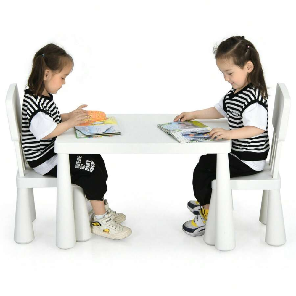  Kids Table 2 Chairs Set Toddler Activity Play Dining Study Desk Gift