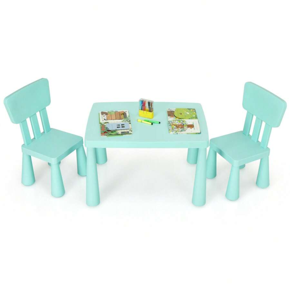  Kids Table 2 Chairs Set Toddler Activity Play Dining Study Desk Gift