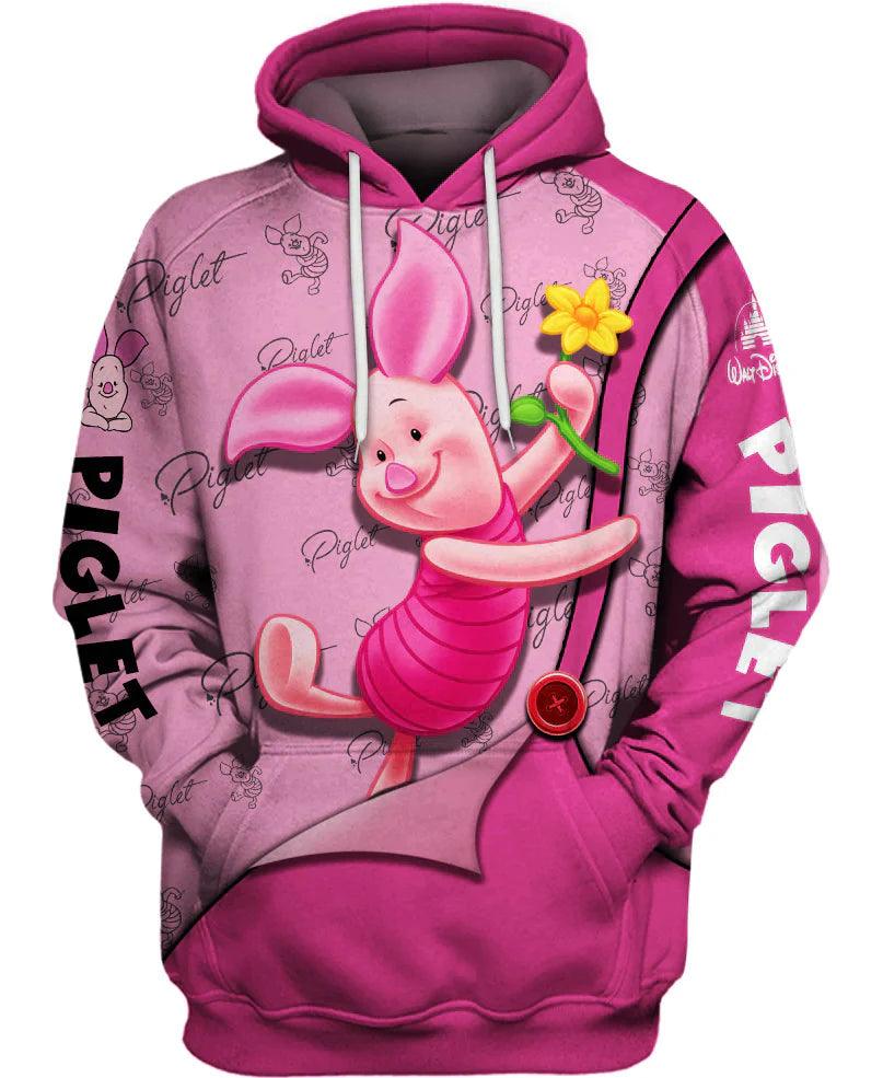 Piglet Print Hoodie - Children Pajamas