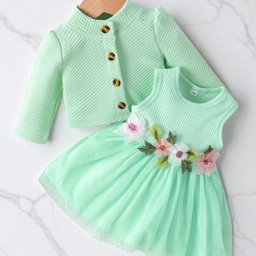 Baby Girl Flower Tulle Dress Set