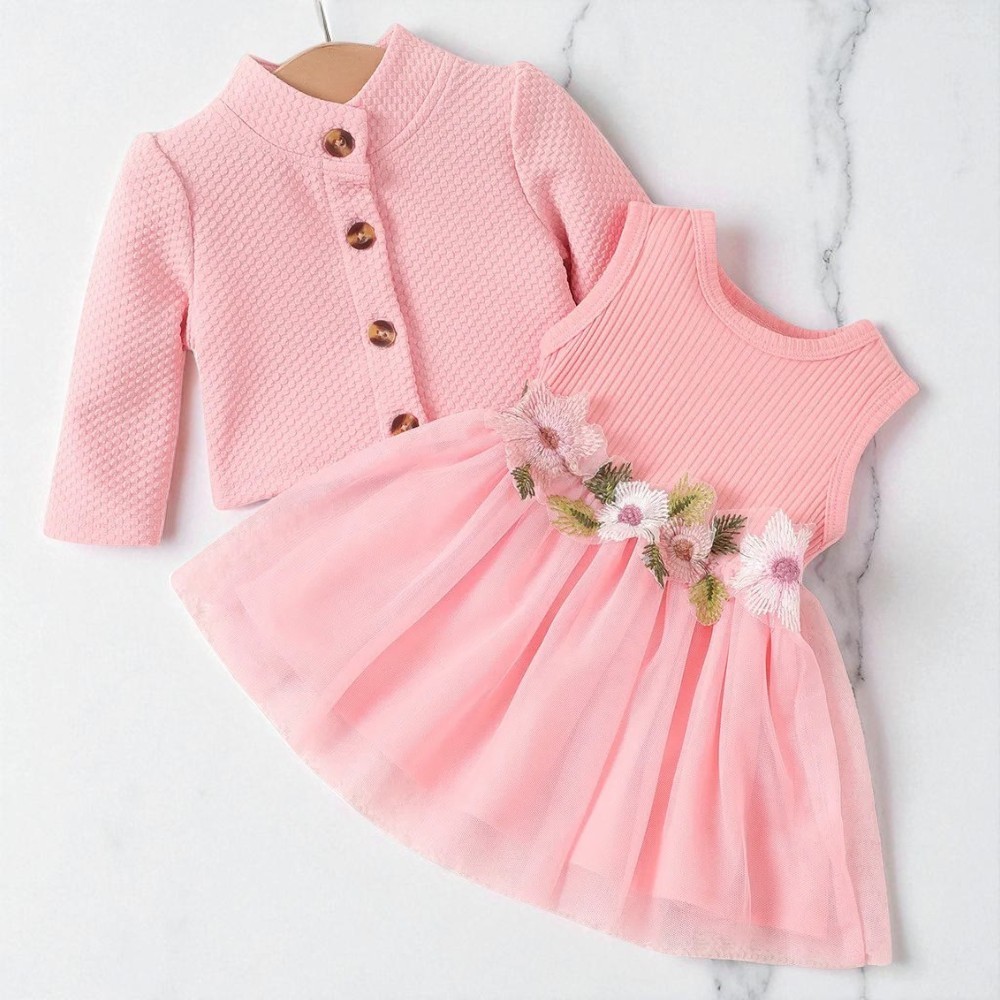 Baby Girl Flower Tulle Dress Set