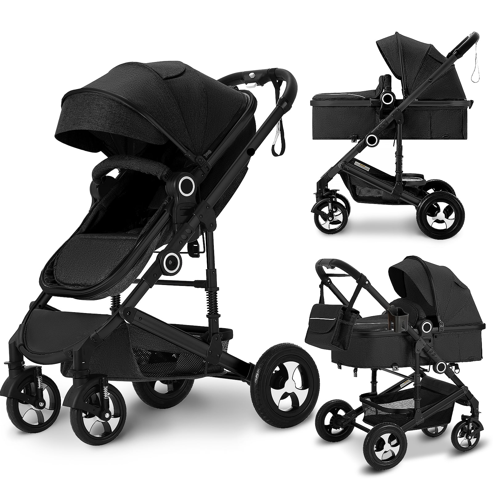 Todefull Dual Mode Reversible Bassinet Stroller