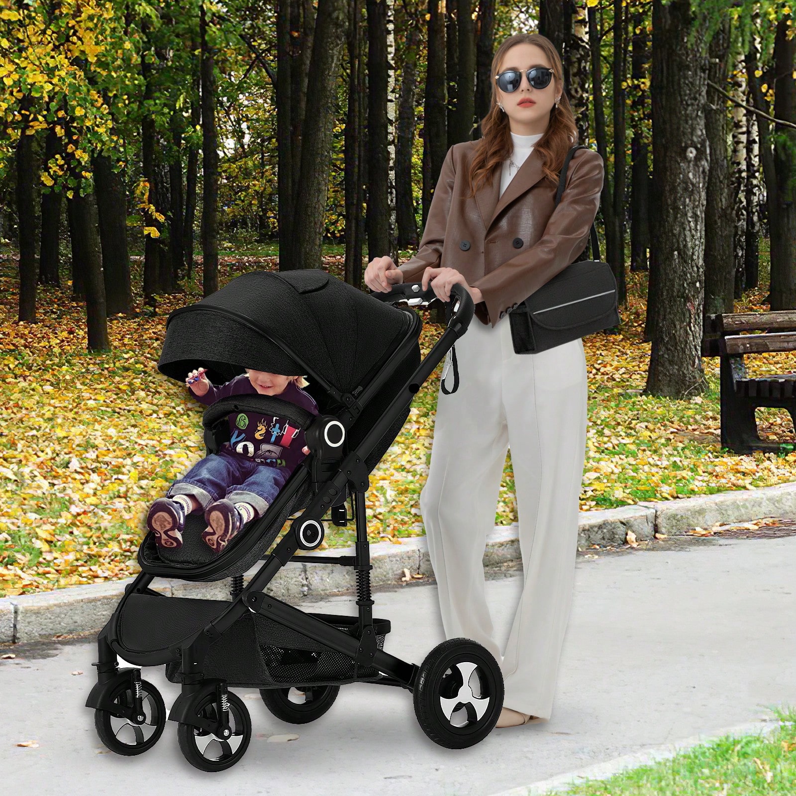 Todefull Dual Mode Reversible Bassinet Stroller