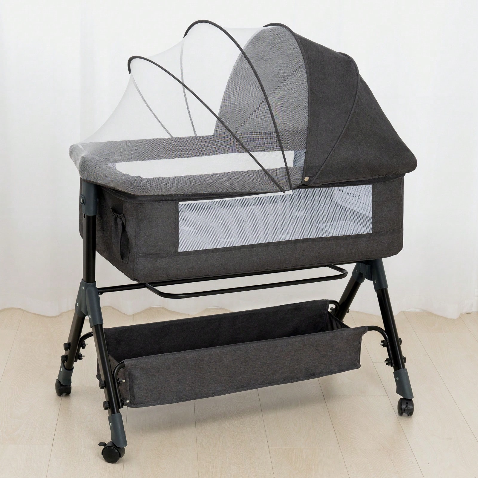 3 In 1 Baby Bassinet Bedside Sleeper With Adjustable Height Crib 