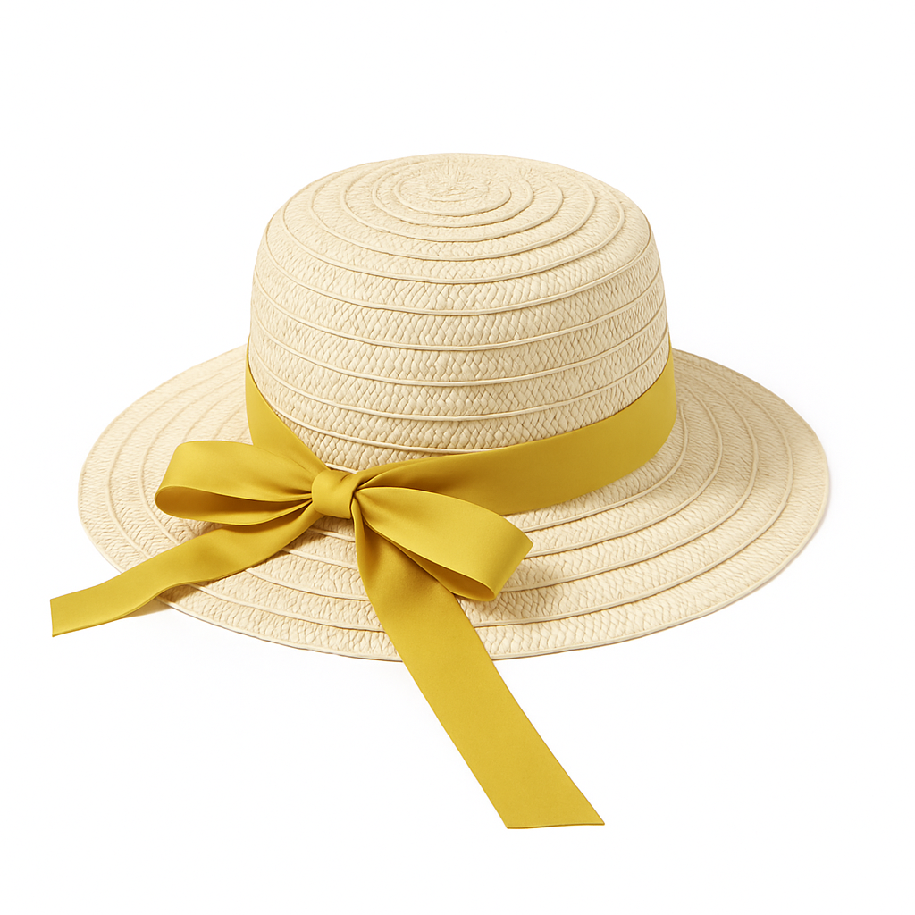 Toddler Two Piece Yellow Top and Pant Set with Hat