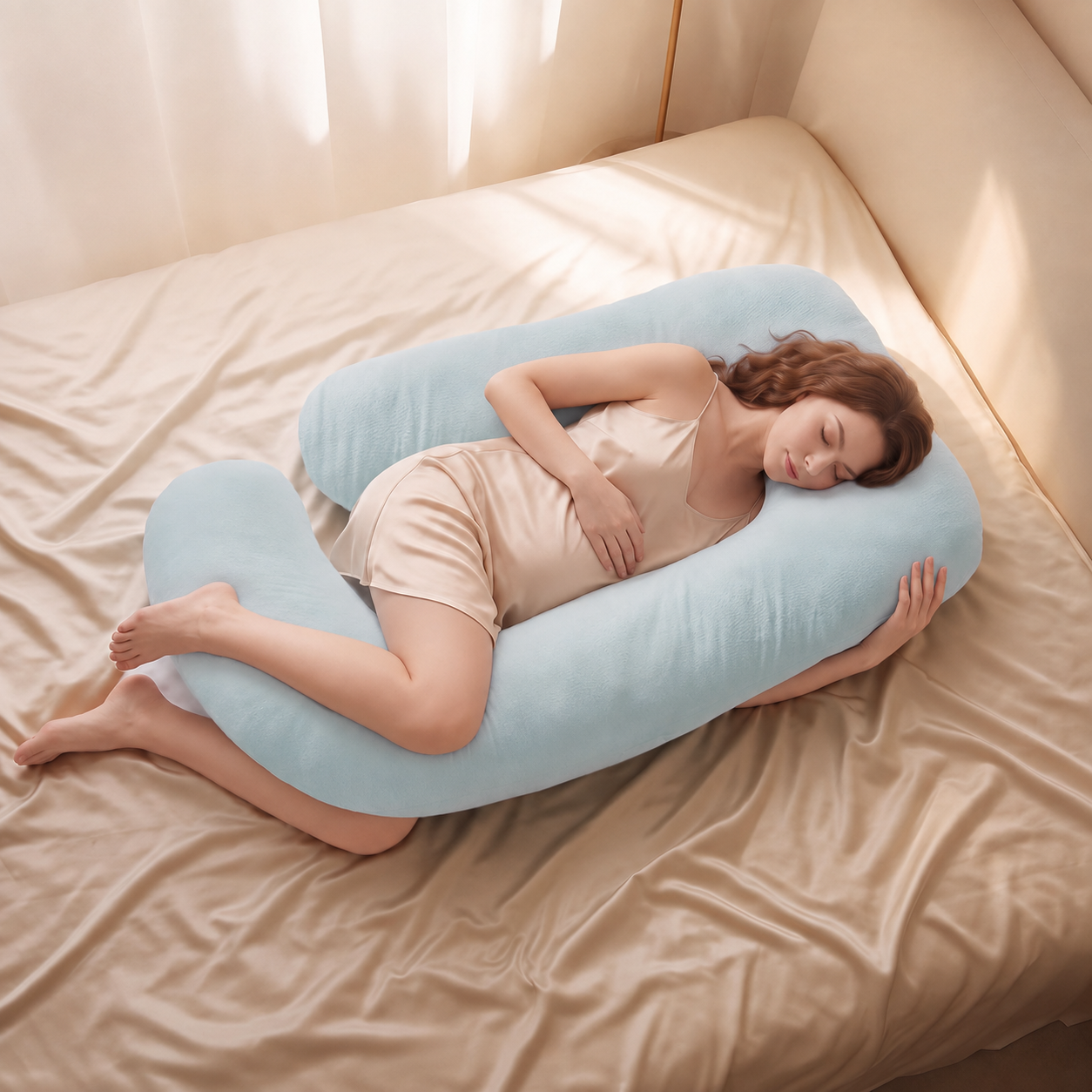 Full Length Maternity Pillow For Side Sleeping
