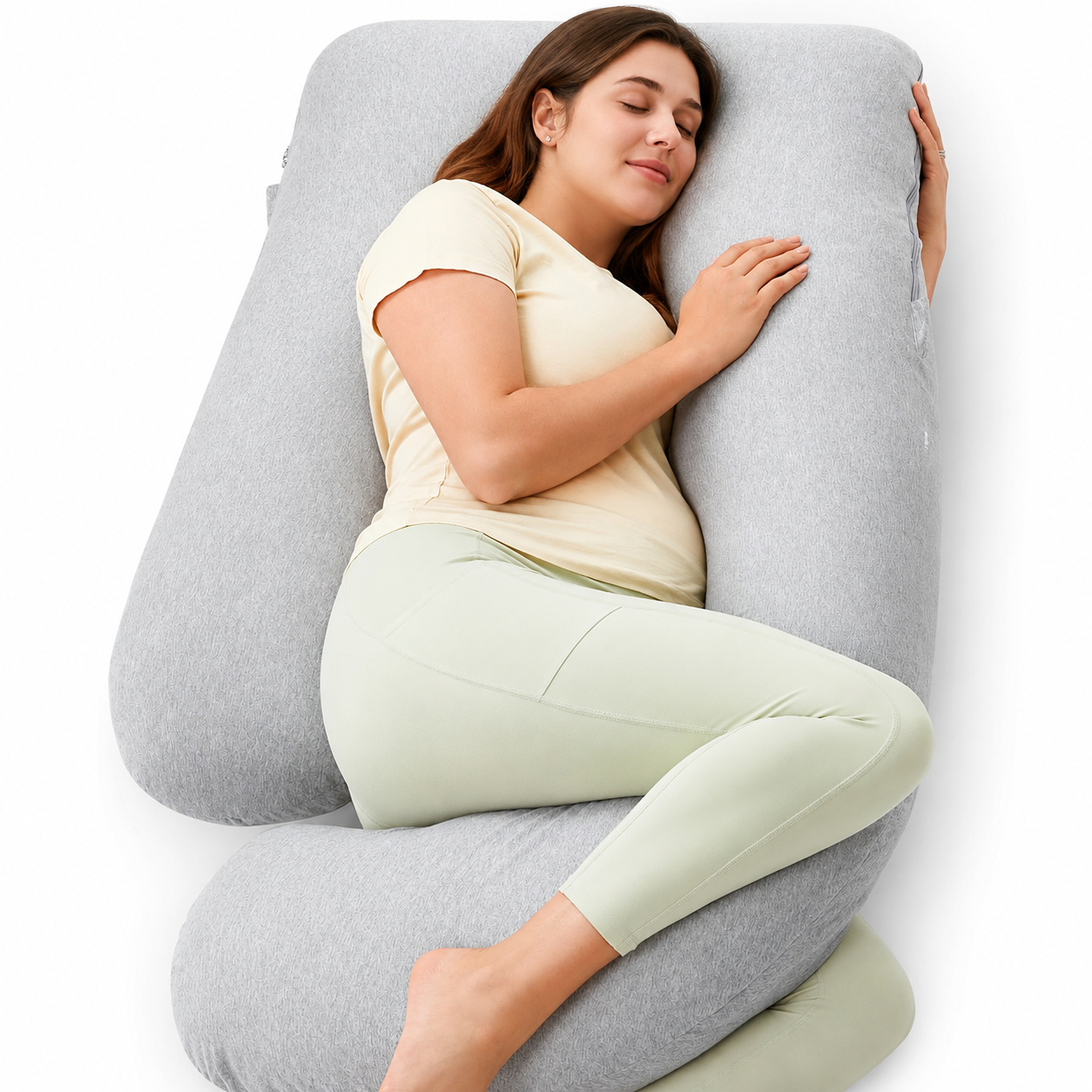 Full Length Maternity Pillow For Side Sleeping