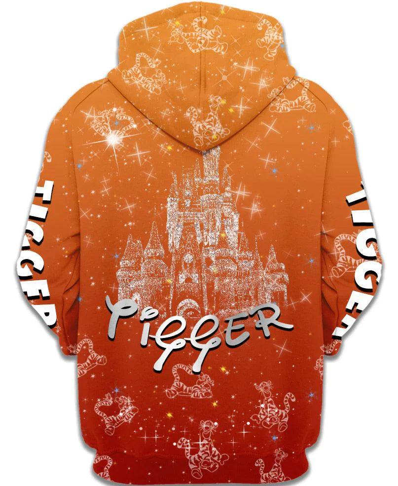Cheerful Tigger Print Hoodie - Children Pajamas