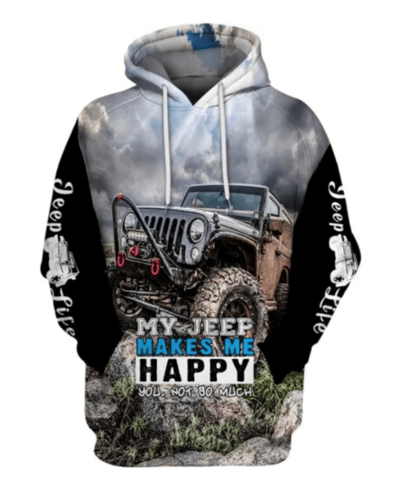 Children Jeep Printed Hoodie - Children Pajamas