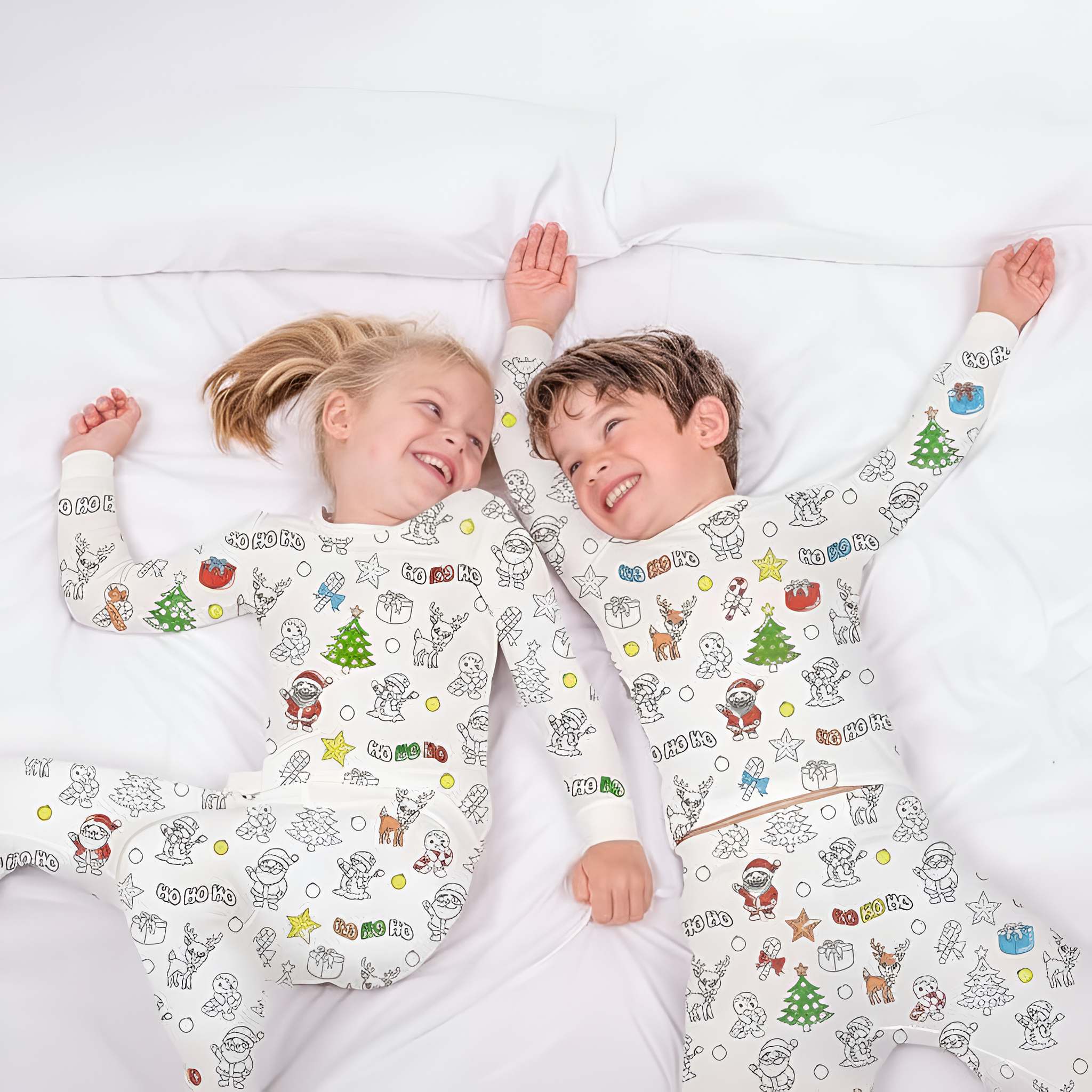 Creative Coloring Pajama Set For Kids