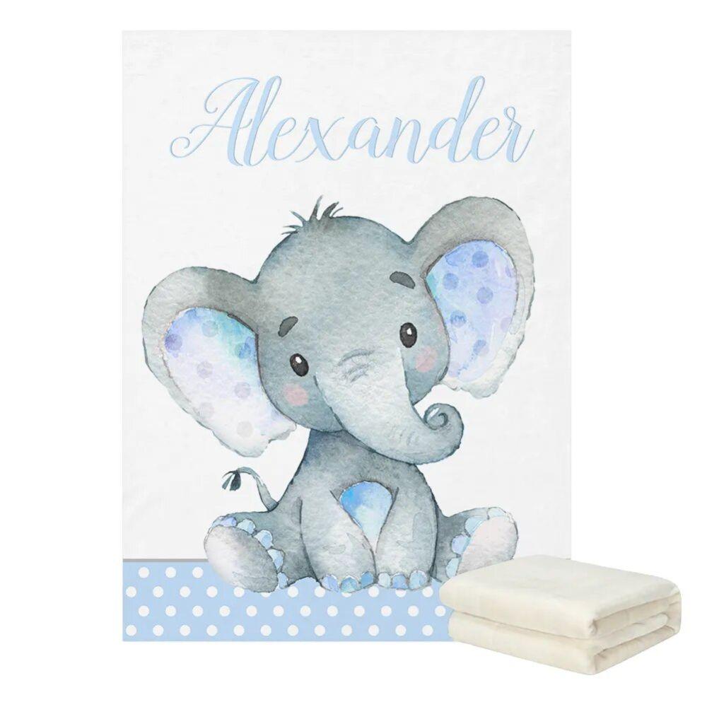 Personalized Elephant Bedding Set-Children Pajamas