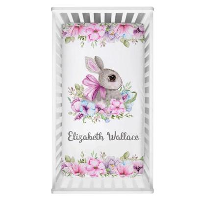 Custom Floral Bunny Bedding-Children Pajamas