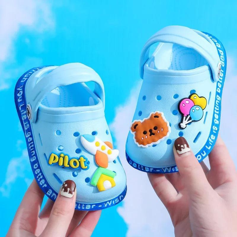 Cartoon Kids Clogs – Comfy & Colorful Footwear for Playful Adventures-Children Pajamas