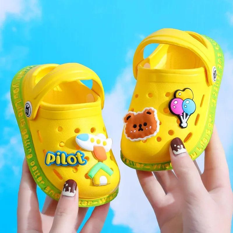 Cartoon Kids Clogs – Comfy & Colorful Footwear for Playful Adventures-Children Pajamas
