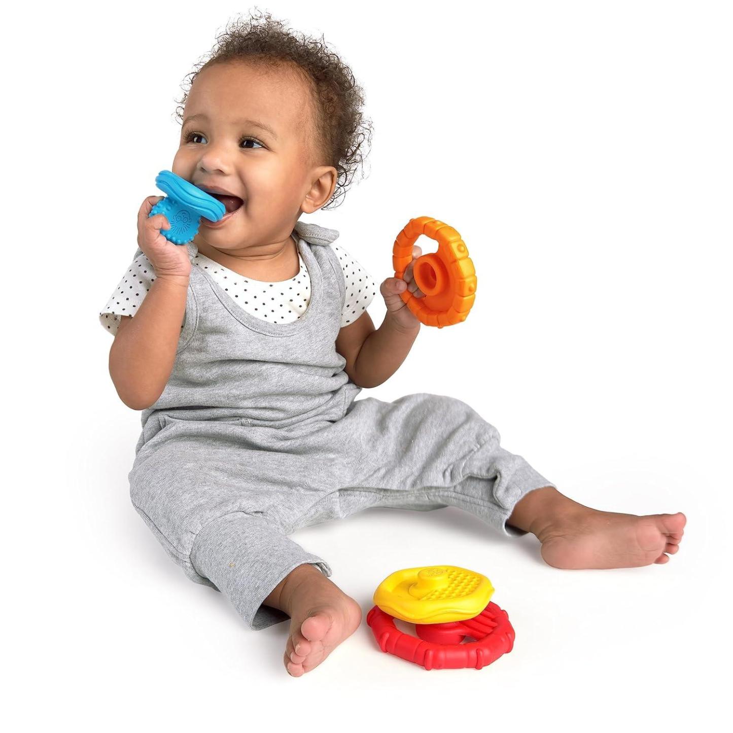 Teething Rattle Cooling Toy Multi Sensory Relief-Children Pajamas