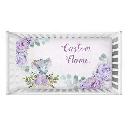 Custom Floral Elephant Crib Set-Children Pajamas