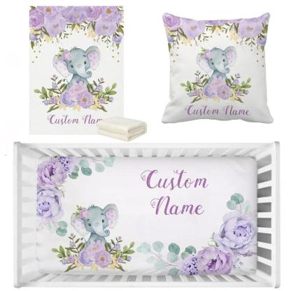 Custom Flower Elephant Crib Set-Children Pajamas